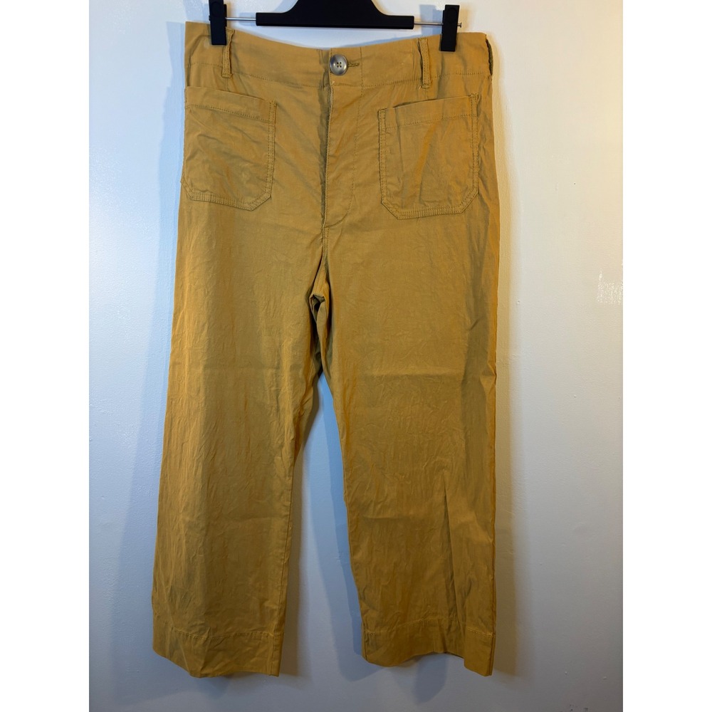 Maeve Light Brown Wide Leg Pants 32 Cropped Anthropologie